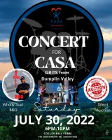 Concert For CASA featuring GRITS from Dumplin Valley, July 30, 2022