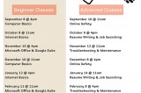 Computer Classes at Dandridge Memorial Library – Fall & Winter Schedule
