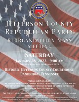 Jefferson County Republican Party Reorganization Mass Meeting, January 28, 2023