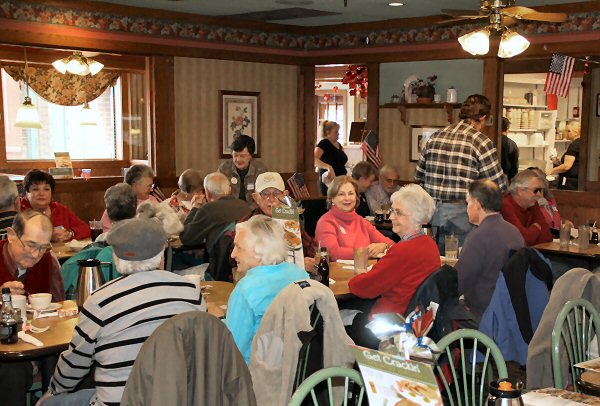 Dining With Democrats held at Perkins Restaurant - Staff Photo by Jeff Depew