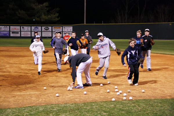 Middle School Baseball Try-Outs Friday Night - Staff Photo by Jeff Depew