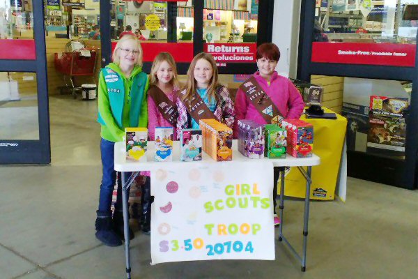 Girl Scout Cookie Sales at Lowe's - Photo by Dana Sullivan