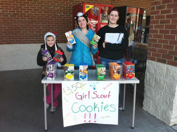 Girl Scout Cookie sales at Food City - Photo by Dana Sullivan
