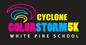Cyclone Colorstorm 5K White Pine School logo