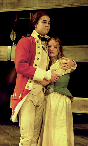 Cory O’Brien-Pniewski and Cynthia Anne Roser in the Clarence Brown Theatre’s “Our Country’s Good”