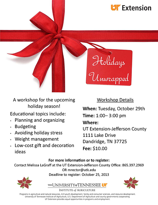 Holidays Unwrapped Flyer