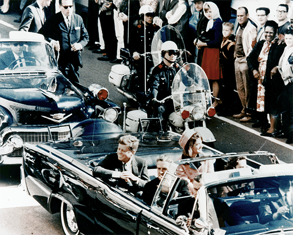 The presidential motorcade moments before President John F. Kennedy was assassinated.Walt Cisco, Dallas Morning News 