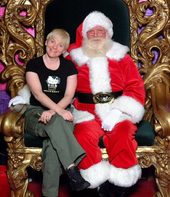 Alison Arngrim and Santa