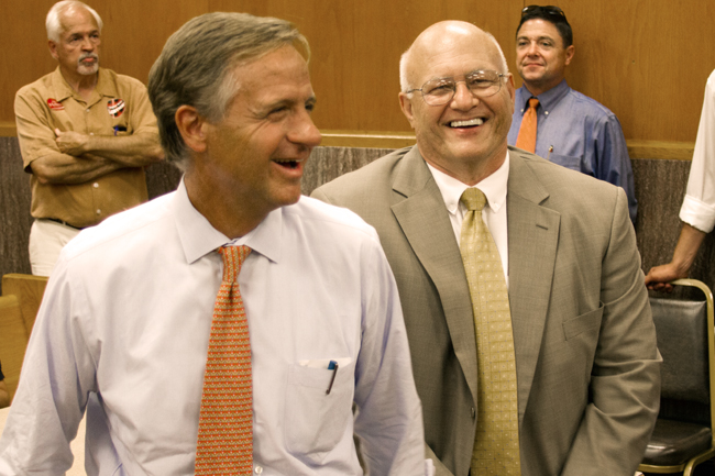 Tennessee Governor Bill Haslam and Jefferson County Mayor Alan PalmieriStaff Photo by Jeff Depew