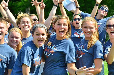 Carson-Newman students take part in Fieldfest, an annual fall event that welcomes students to campus for the new academic year. This fall the University celebrates its largest enrollment in its 163-year history with 2,362 students.