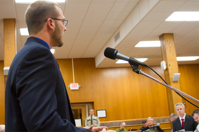 JCHS Student Hunter Donahoo addresses the Jefferson County CommissionStaff Photo by Jeff Depew