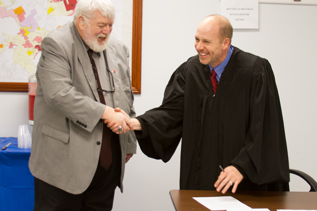 Alderman David Jones and Sessions Court Judge Will Roach