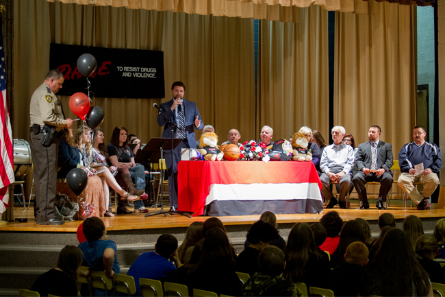 Tennessee Representative Andrew Farmer, 17th District speaks at DARE Graduation, March 27, 2015Staff Photo by Jeff Depew