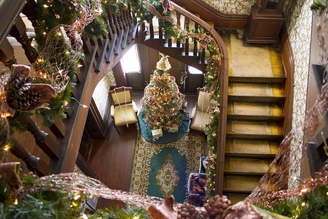 Decorating for Christmas, Glenmore MansionStaff Photo by Jeff Depew