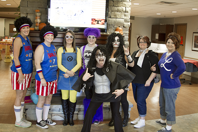 Some staff members at Jefferson County Nursing Home, October 30, 2015 preparing for HalloweenStaff Photo by Jeff Depew
