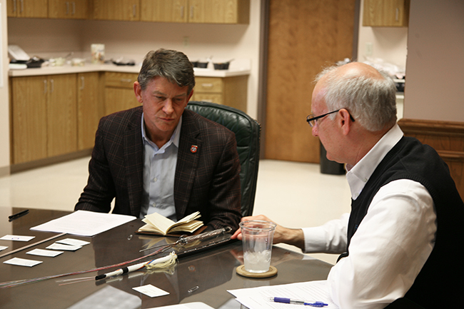 Commissioner Randy Boyd (left) and AEC General Manager, Greg Williams (right)Photo submitted
