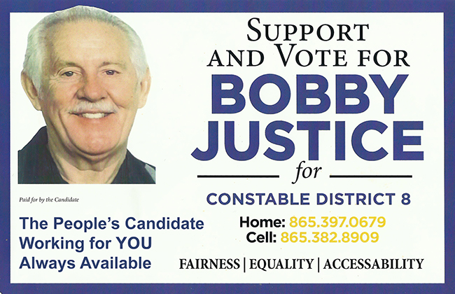 Bobby Justice Front Flyer