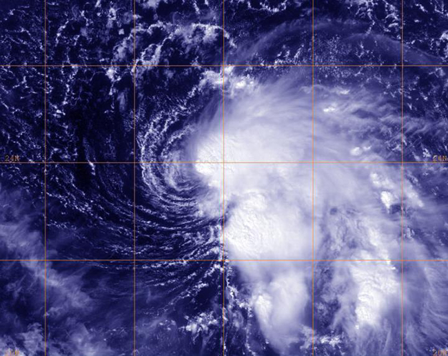 This visible image of newly formed Tropical Storm Nicole in the Atlantic Ocean was taken by NOAA's GOES-East satellite on Oct. 4, 2016, at 12:45 p.m. EDT.CREDITNASA/NOAA/NRL