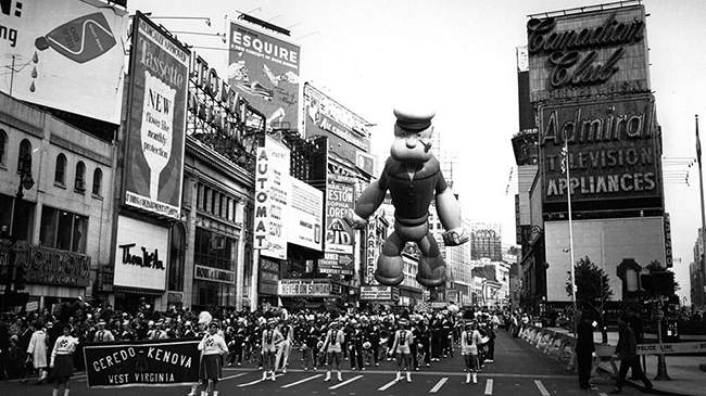 Macy's Day Parade Debuts Popeye1957