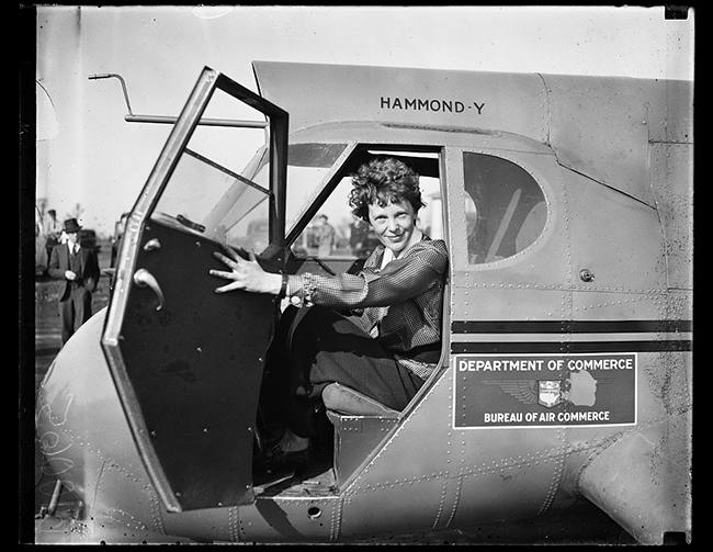 Amelia Earhart, circa 1936. Harris & Ewing Collection, Library of Congress