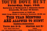 Free Youth Dove Hunt, September 14th, 2013