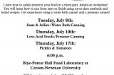 Canning College Offered, July 8,10 & 17, 2014 Canning College Offered, July 8,10 & 17, 2014