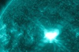 Solar Flare on Direct Path to Earth