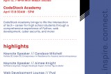 Codestock Academy April 12-13