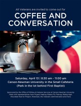 All Veterans Invited To Coffee and Conversation, April 13, 2024